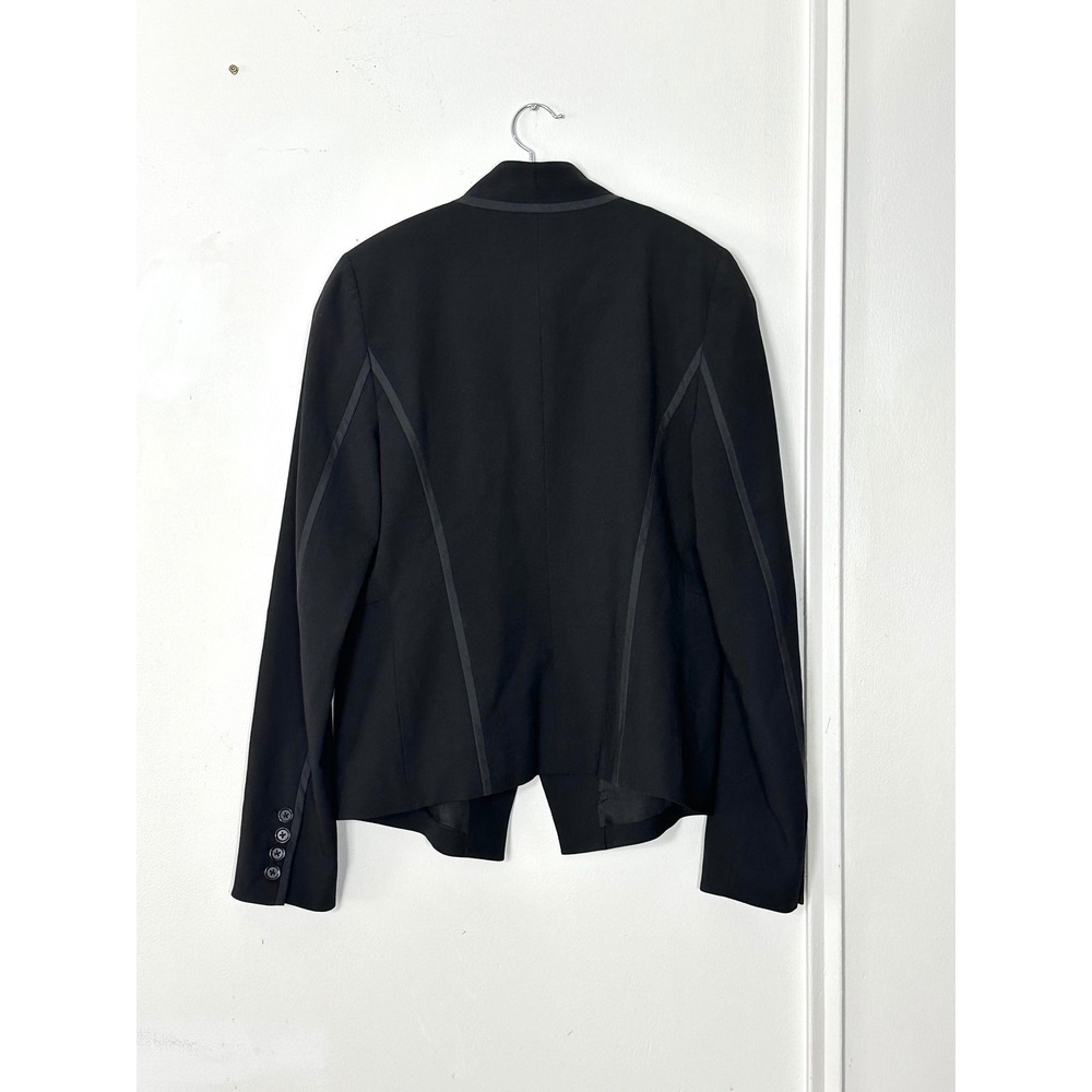 Vince 10 Tuxedo Blazer wool blend Assymetrical Lapel Business single button - Picture 9 of 11